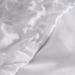 OHS Luxury Seersucker Duvet Cover Set Geo Pillowcase Quilt, White - Superking - thumbnail 5