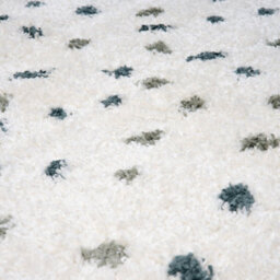The Rugs Moodi Shaggy Green Drizzle Rug Runner Dots Thick High Pile For Living Rooms, Bedrooms, Hallways, Kitchens - thumbnail 3