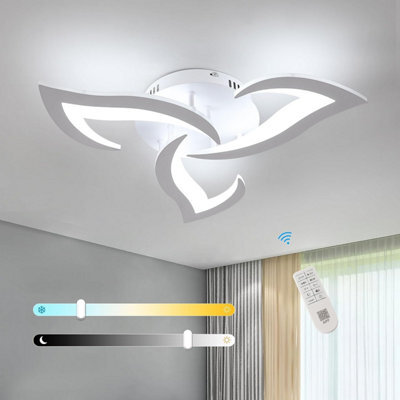 Pheashine Modern Acrylic Ceiling Lamp,3000K-6500K, Ceiling Lighting Fixture With Remote Control For Bedroom Livingroom - image 1