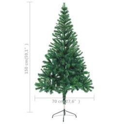 Berkfield Artificial Christmas Tree With Stand 150 Cm 380 Branches - thumbnail 7