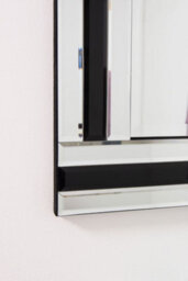 Mirroroutlet Dalton Black And Clear Bevelled Triple Edge Wall Mirror 68 X 56Cm - thumbnail 4