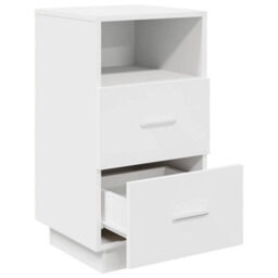 Berkfield Bedside Cabinets 2 Pcs With 2 Drawers White 36X36X68 Cm - thumbnail 6
