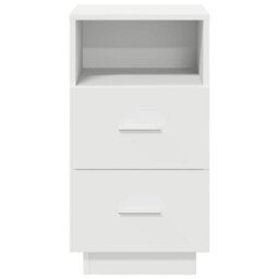Berkfield Bedside Cabinets 2 Pcs With 2 Drawers White 36X36X68 Cm - thumbnail 4