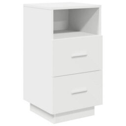Berkfield Bedside Cabinets 2 Pcs With 2 Drawers White 36X36X68 Cm - thumbnail 5