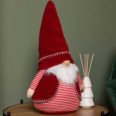 Samuel Alexander 45Cm Red And White Stripe Sitting Christmas Gonk Decoration - image 1