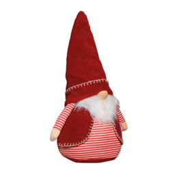 Samuel Alexander 45Cm Red And White Stripe Sitting Christmas Gonk Decoration - thumbnail 8
