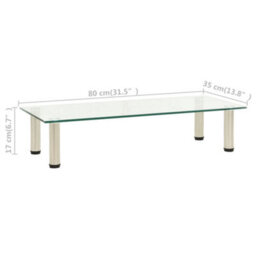 Berkfield Modern Tv Stand Transparent 80X35X17 Cm Tempered Glass - thumbnail 5