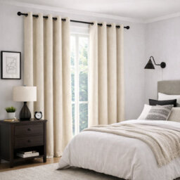 Shopnbits Black Extendable Curtain Pole Set 160 To 310Cm 28mm Heavy Duty Metal Rod Ball Finials Rings Brackets - thumbnail 5