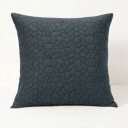 Ameha Charcoal Embossed Pebbles Velvet Cushion Cover, 18X18 Inch, Ultra Soft, Breathable & Hypoallergenic