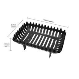 Jvl Arden 16-Inch Fireside Accessory Log Coal Grate, Cast-Iron, Black, 37 X 27 X 16 Cm - thumbnail 9