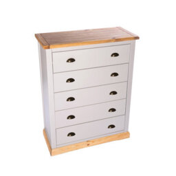 Cabinet Bits Bomporto 5 Drawer Chest Of Drawers Brass Cup Handle - thumbnail 3