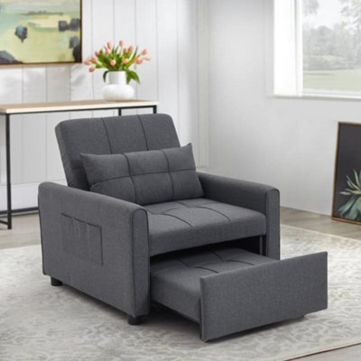 Thehotsale 3 In 1 Multifunctional Single Sofa Bed With Pillows Can Be Converted Into Sofa, Recliner And Bed - image 1