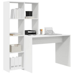 Walplus Desk With Shelf White 138.5 X 55 X 143 Cm Engineered Wood - thumbnail 3