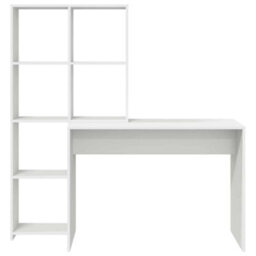 Walplus Desk With Shelf White 138.5 X 55 X 143 Cm Engineered Wood - thumbnail 5