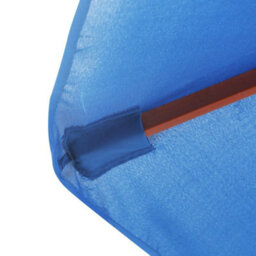 Berkfield Outdoor Parasol With Wooden Pole 350 Cm Blue - thumbnail 4