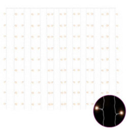 Berkfield Decorative Led Curtain Fairy Lights 3X3M 300 Led Warm White 8 Function - thumbnail 1