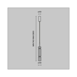 Luminosa Lighting Luminosa Ordo Modern Slim Pendant Ceiling Light Chrome 3000K 920Lm Glass Shade - thumbnail 2