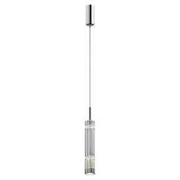 Luminosa Lighting Luminosa Ordo Modern Slim Pendant Ceiling Light Chrome 3000K 920Lm Glass Shade - thumbnail 1