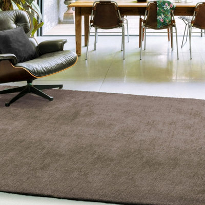 Mink Plain Modern Easy To Clean Rug For Dining Room Bed Room And Living Room-120Cm X 170Cm - image 1