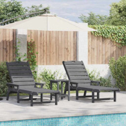 Berkfield Garden Lounge Furniture 3 Pcs Light Grey 38 X 38 X 46Cm - thumbnail 1