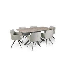 Julian Bowen Noah Taupe Rectangular Dining Table - thumbnail 7