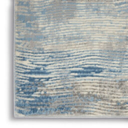 Grey Blue Modern Easy To Clean Abstract Rug For Living Room, Bedroom - 244Cm X 305Cm - thumbnail 4