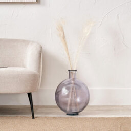 Pacific Lifestyle Round Vase In Lilac Recycled Glass