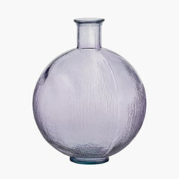 Pacific Lifestyle Round Vase In Lilac Recycled Glass - thumbnail 2