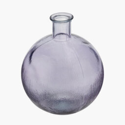 Pacific Lifestyle Round Vase In Lilac Recycled Glass - thumbnail 3