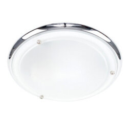 Valuelights Round Chrome Opal Glass Diffuser Ip44 Rated Bathroom Flush Ceiling Light - thumbnail 6