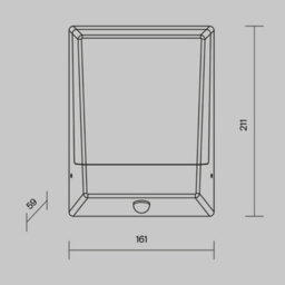 Luminosa Lighting Luminosa Row Outdoor Flush Wall Lamp Graphite 3000K 500Lm Ip44 - thumbnail 3