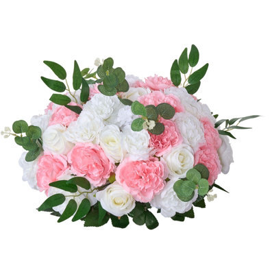 Vevor Flower Ball Arrangement Bouquet 10 Pcs, 17.7-Inch Max Diameter Artificial Flower Balls Wedding Table Centerpieces - image 1
