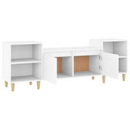Berkfield Sturdy Tv Cabinet White 160X35X55 Cm Engineered Wood - thumbnail 7