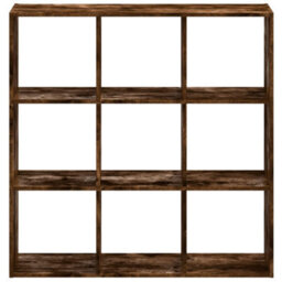Berkfield Bookcase Smoked Oak 102X32X102 Cm Engineered Wood - thumbnail 4