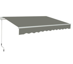 Sundaze 4X3M Garden Awning Replacement Fabric Top Cover Front Valance Grey - thumbnail 2