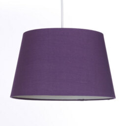 K Living Plum Tapered Drum Shade For Ceiling And Table Lamp 14 Inch Shade - thumbnail 1