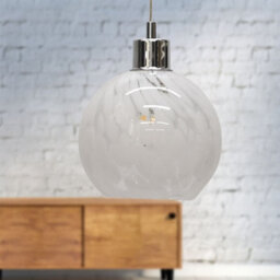 First Choice Lighting Set Of 2 Confetti - Glass Globe With Chrome Pendant Fittings - thumbnail 5