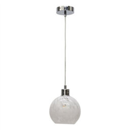 First Choice Lighting Set Of 2 Confetti - Glass Globe With Chrome Pendant Fittings - thumbnail 3
