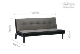 Birlea Aurora Sofa Bed Grey Velvet - thumbnail 8