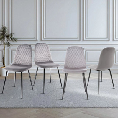 4Pcs Dining Chairs Set Leather Padded Seat - image 1