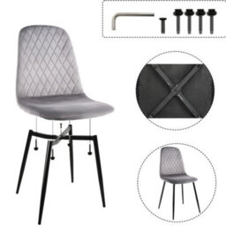 4Pcs Dining Chairs Set Leather Padded Seat - thumbnail 5