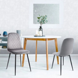 4Pcs Dining Chairs Set Leather Padded Seat - thumbnail 4