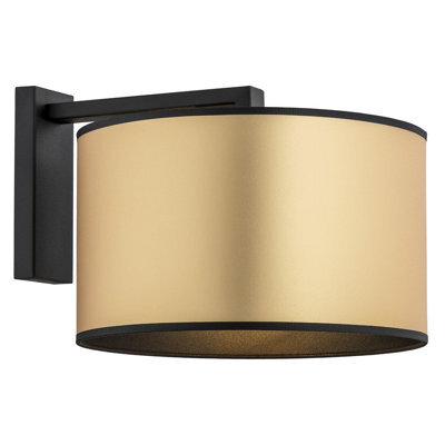 Luminosa Lighting Luminosa Karin Wall Lamp With Shade Gold, Black Structure