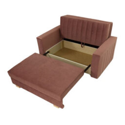 Viva Glam Ii 2 Seater Sofa Bed With Storage Modern Design Sinuous Springs Solid Wooden Legs Black - thumbnail 6