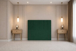 "Nexus Amalfi Emerald Plush Divan Bed Base No Drawers With 54"" Floor Standing Headboard 4'6 Double" - thumbnail 6