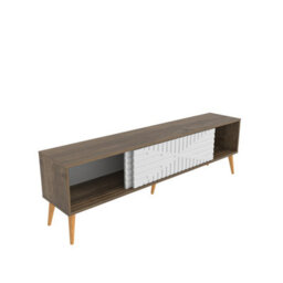 Decorotika Modern Riso Tv Stand Walnut And White - thumbnail 5