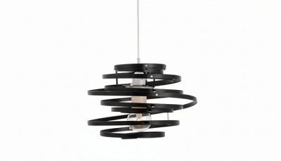 Modern Black Metal Swirl Ceiling Light Shade - image 1