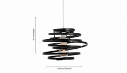 Modern Black Metal Swirl Ceiling Light Shade - thumbnail 2