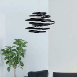 Modern Black Metal Swirl Ceiling Light Shade - thumbnail 3