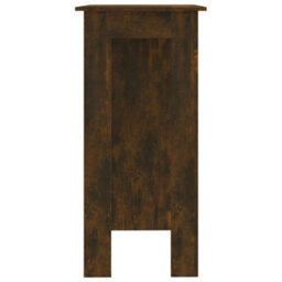 Berkfield Bar Table With Shelf Smoked Oak 102X50X103.5 Cm Engineered Wood - thumbnail 4